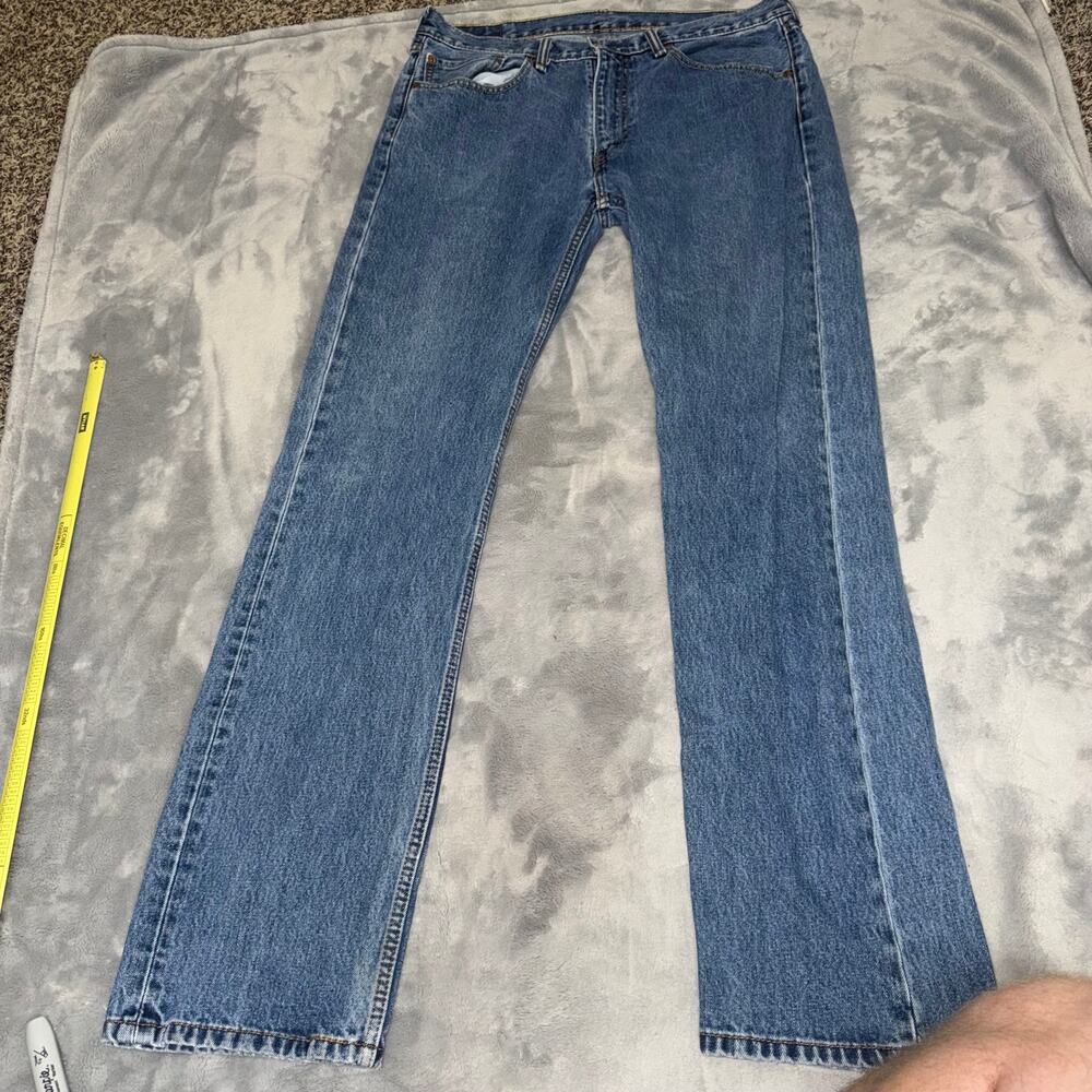Levi's 505 Regular Fit Straight Leg Jeans Mens 36x36 Medium Wash Blue